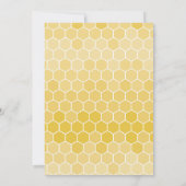 かわいい蜂蜜のくし状の黄色い花 招待状 (裏面)
