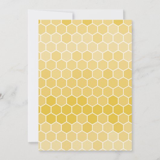 かわいい蜂蜜のくし状の黄色い花 招待状 (裏面)