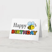 かわいい蜂蜜ハッピーバースデーカード カード (正面)