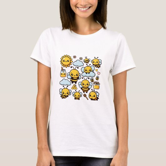 かわいい蜂 Tシャツ (正面)