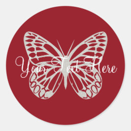 かわいい蝶ありがとうパーティーシール ラウンドシール