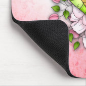 かわいい蝶および花 マウスパッド (コーナー)