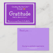 かわいい蝶が付いている感謝カード 名刺 (正面/裏面)