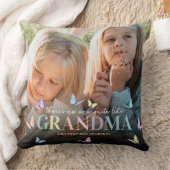 かわいい蝶のおばあちゃん写真 クッション (ブランケット)