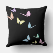 かわいい蝶のおばあちゃん写真 クッション (裏面)