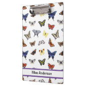 かわいい蝶のカスタマイズ可能な先生 クリップボード (左)