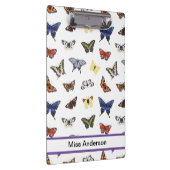 かわいい蝶のカスタマイズ可能な先生 クリップボード (右)
