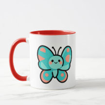 かわいい蝶のコーヒーマグ キッチン オフィス アート