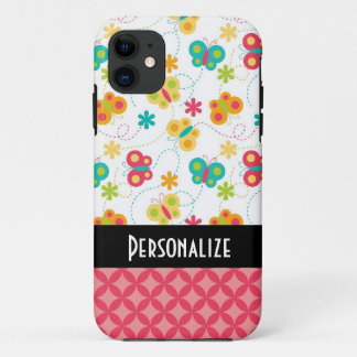 かわいい蝶のトレイル柄 iPhone 11 ケース