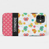 かわいい蝶のトレイル柄 Case-Mate iPhoneケース (裏面(横))