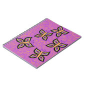 かわいい蝶のパターン ノートブック (左側)