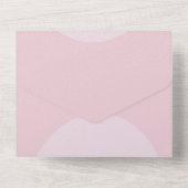 かわいい蝶のフローラサインピンク赤ちゃんシャワー オールインワン招待状 (裏面)