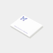 かわいい蝶の水彩蝶青紫 ポストイット (アングル)