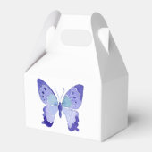 かわいい蝶の水色の蝶結婚の フェイバーボックス (裏面サイド)