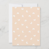 かわいい蝶の童話ピンクの女の子誕生日パーティー 招待状 (裏面)