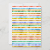 かわいい蝶の誕生日の招待状。 招待状 (裏面)