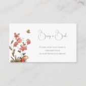 かわいい蝶の赤ちゃんシャワーが本を持ってくる エンクロージャーカード (正面)