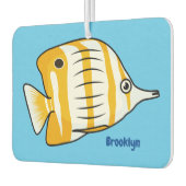 かわいい蝶の魚の漫画イラストレーション カーエアーフレッシュナー (左)