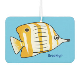 かわいい蝶の魚の漫画イラストレーション カーエアーフレッシュナー