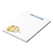 かわいい蝶の魚の漫画イラストレーション ノートパッド (回転)