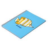 かわいい蝶の魚の漫画イラストレーション ノートブック (左側)