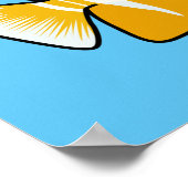 かわいい蝶の魚の漫画イラストレーション ポスター (角)