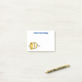 かわいい蝶の魚の漫画イラストレーション ポストイット (デスク上)