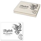 かわいい蝶カスタムの手作り大型 ラバースタンプ (押印)