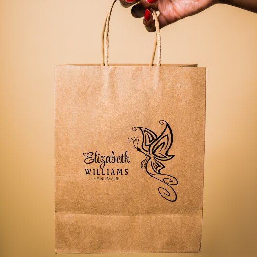 かわいい蝶カスタムの手作り大型 ラバースタンプ