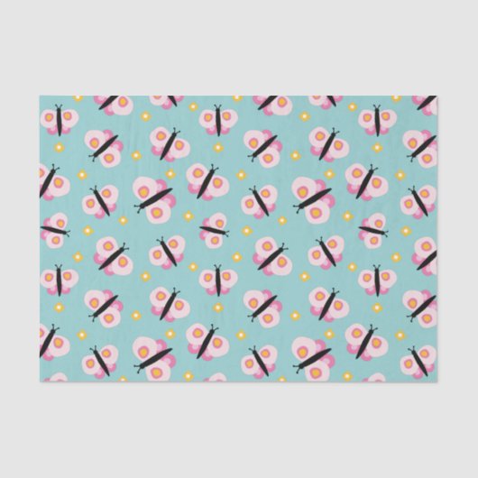 かわいい蝶キッズパターン 薄葉紙 (正面)