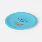 かわいい蝶ハッピーサードバースデーパーソナライズ ペーパープレート (アングル)