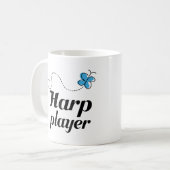 かわいい蝶ハーププレーヤー音楽ギフト コーヒーマグカップ (正面左)