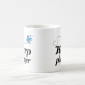 かわいい蝶ハーププレーヤー音楽ギフト コーヒーマグカップ (中央)