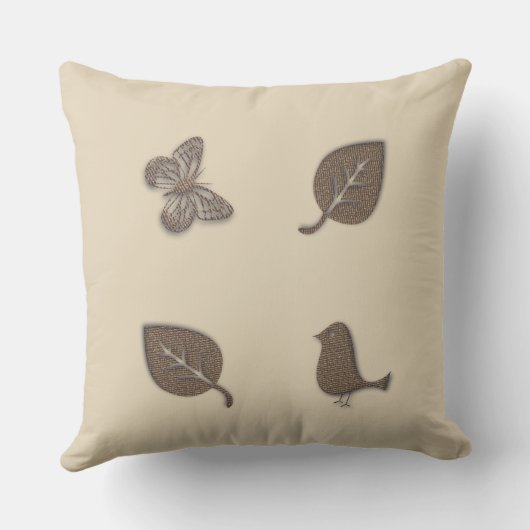 かわいい蝶 クッション (裏面)