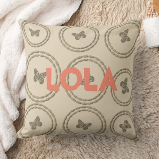 かわいい蝶 クッション (ブランケット)