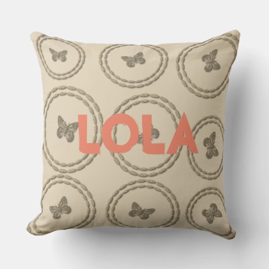 かわいい蝶 クッション (正面)