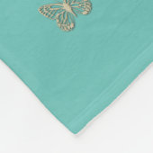 かわいい蝶 フリースブランケット (角)