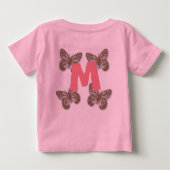 かわいい蝶 ベビーTシャツ (裏面)