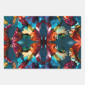 かわいい蝶 ラッピングペーパーシート (正面3)