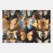 かわいい蝶 ラッピングペーパーシート (正面3)