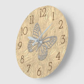 かわいい蝶 ラージ壁時計 (傾斜)