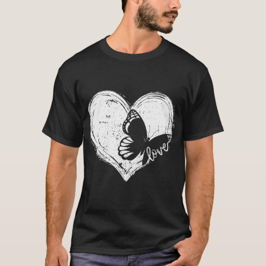 かわいい蝶(昆虫)オオカバマダラ、モナーク愛好家昆虫学者メンズ Tシャツ (正面)