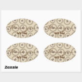 かわいい蝶 楕円形シール (シート)