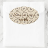 かわいい蝶 楕円形シール (バッグ)