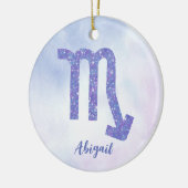 かわいい蠍座星占いのサインパーソナライズされたクリスマス セラミックオーナメント (左)