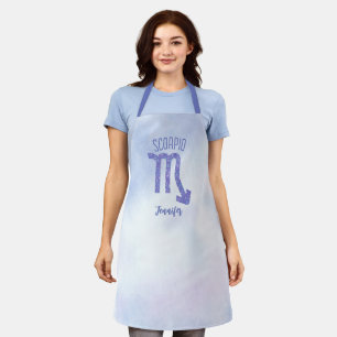 かわいい蠍座星占パーソナライズされたいサイン女子 エプロン
