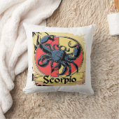 かわいい蠍座〔占星術の〕十二宮図デザイン(漫画スタイル) クッション (ブランケット)