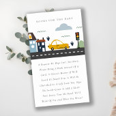 かわいい街の車の赤ちゃんシャワー用ブック エンクロージャーカード