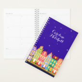 かわいい街ブラックキャットマンガハウス5.5x8.5プランナー プランナー手帳 (ディスプレー)