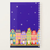 かわいい街ブラックキャットマンガハウス5.5x8.5プランナー プランナー手帳 (裏面)